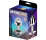 Afterdark Butt Plug with Jewel Diamond White Size M Aluminium