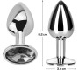 Afterdark Butt Plug with Jewel Diamond White Size M Aluminium