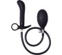 Latex Play Inflatable Anal Plug with Pump Black