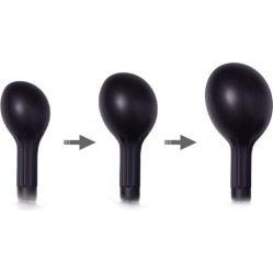 Latex Play Inflatable Anal Plug with Pump Black