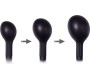 Latex Play Inflatable Anal Plug with Pump Black