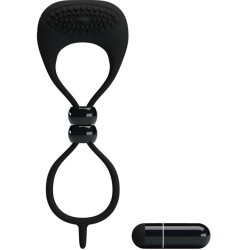 Prettylove Pretty Love Vibrating Cock Ring Locker Black