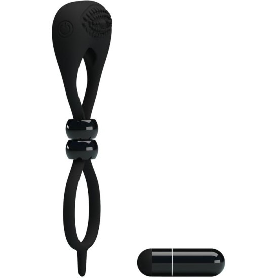 Prettylove Pretty Love Vibrating Cock Ring Locker Black