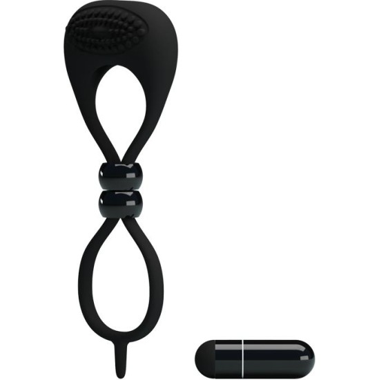 Prettylove Pretty Love Vibrating Cock Ring Locker Black
