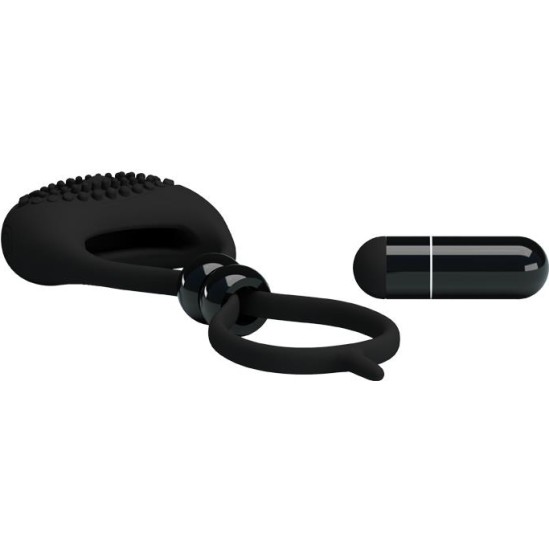 Prettylove Pretty Love Vibrating Cock Ring Locker Black