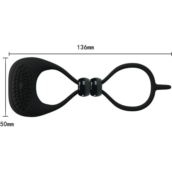 Prettylove Pretty Love Vibrating Cock Ring Locker Black