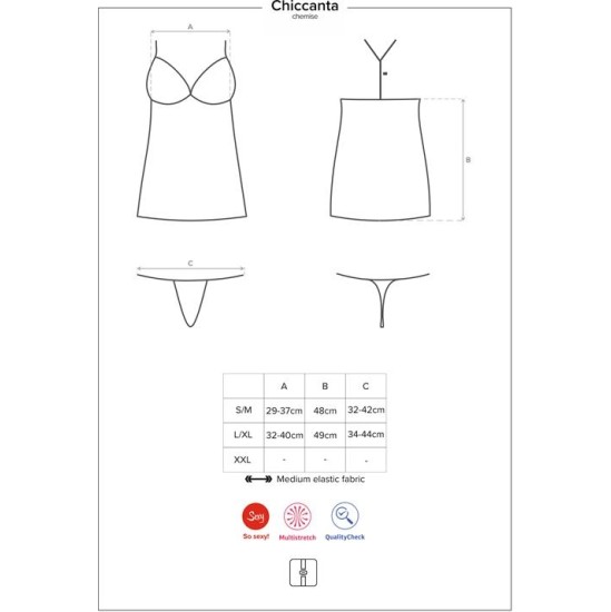 Obsessive Chiccanta Chemise and Thong