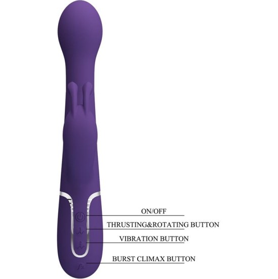 Prettylove Vibrator wt Rotation and Thrusting Twinkled