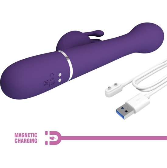 Prettylove Vibrator wt Rotation and Thrusting Twinkled