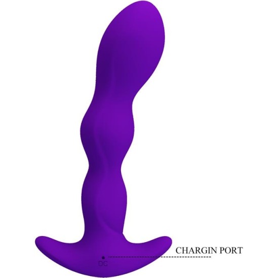 Prettylove Yale Butt Plug with Vibration Purple