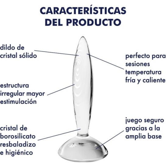 Satisfyer Butt Plug Sparkling Crystal Hot and Cold Clear