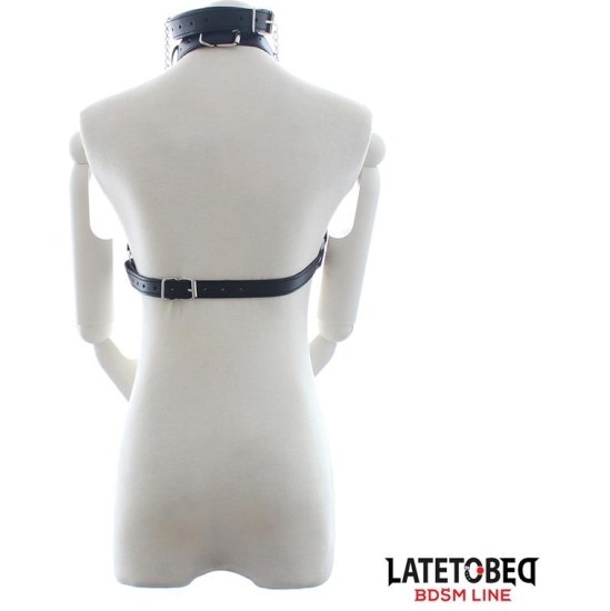 Latetobed Bdsm Line Bondage Strap Bra with Gag and Nipple Clamps