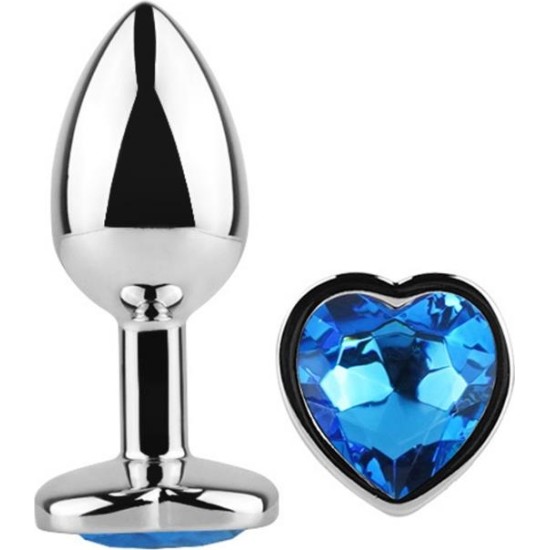 Afterdark Heart Shaped Butt Plug Blue Sapphire Size L