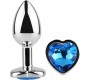 Afterdark Heart Shaped Butt Plug Blue Sapphire Size L