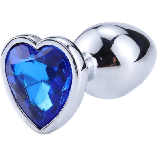 Afterdark Heart Shaped Butt Plug Blue Sapphire Size L