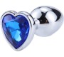 Afterdark Heart Shaped Butt Plug Blue Sapphire Size L