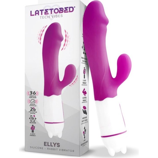 Latetobed Ellys USB Vibration 36 Functions Silicone Purple