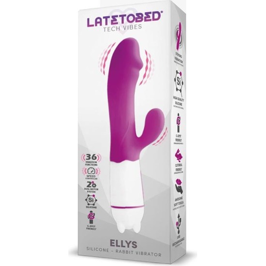 Latetobed Ellys USB Vibration 36 Functions Silicone Purple