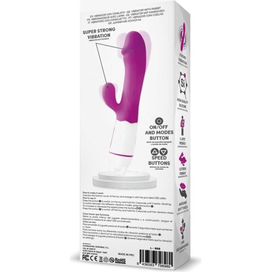 Latetobed Ellys USB Vibration 36 Functions Silicone Purple