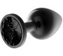 Afterdark Blackgem Metalic Butt Plug with Black Jewel Size L