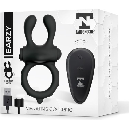 Tardenoche Earzy Vibrating Penis Ring with Remote Control USB Magnetic Silicone