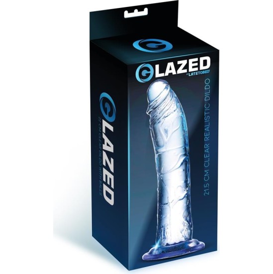 Glazed Realistic Dildo Crystal Material 21,5 cm