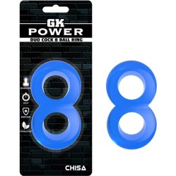 Chisa Duo Cock 8 Ball Ring Blue