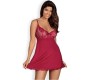 Obsessive Rosalyne Babydoll and Thong Red Size S/M
