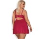 Obsessive Rosalyne Babydoll and Thong Red Size S/M