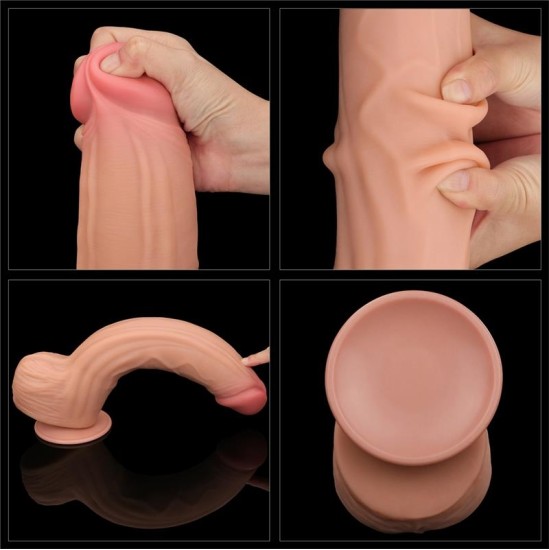 Lovetoy Dildo Dual Layer Sliding Skin 12