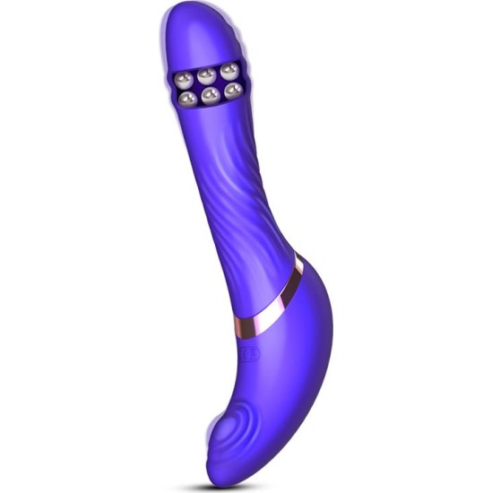Action Rayden Detachable Rotating Beads Vibrator with Pulsation Two Positions
