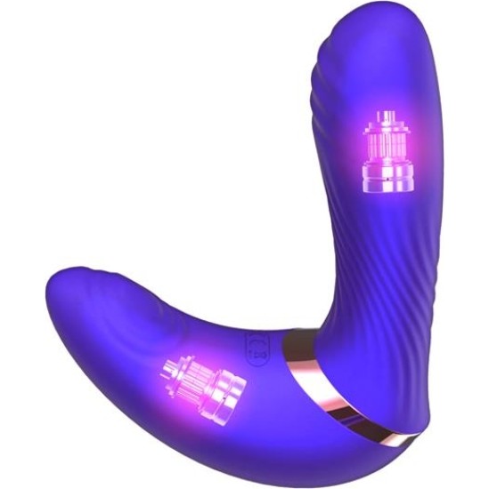 Action Rayden Detachable Rotating Beads Vibrator with Pulsation Two Positions