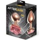 Afterdark Rosegold Metal Anal Plug with Pink Rose Base - Size M
