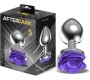 Afterdark Metal Anal Plug with Purple Rose Base - Size S