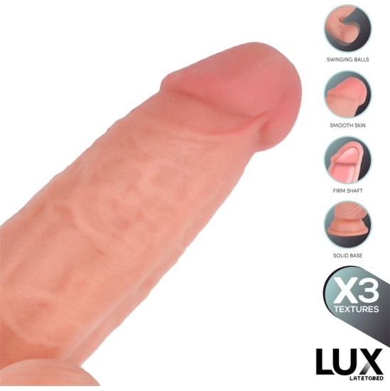 LUX Lars Triple Density Dildo with Swinging Balls 7.6