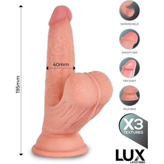 LUX Lars Triple Density Dildo with Swinging Balls 7.6