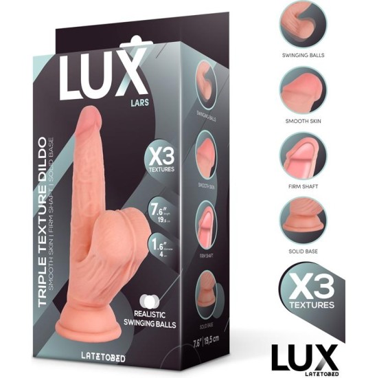 LUX Lars Triple Density Dildo with Swinging Balls 7.6