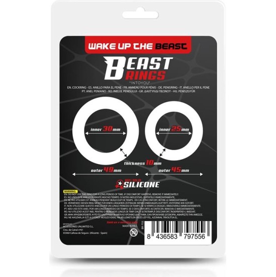 Beast Rings Solid Silicone Double Penis Ring 2.5 / 3 cm