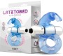 Latetobed Firey Vibrating Penis Ring with Rabbit Blue