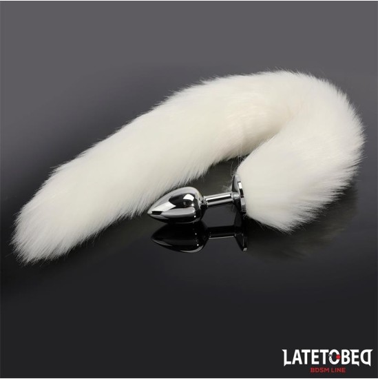 Latetobed Bdsm Line Anal plug with tail White 40 cm