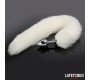 Latetobed Bdsm Line Anal plug with tail White 40 cm