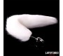 Latetobed Bdsm Line Anal plug with tail White 40 cm