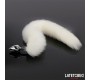 Latetobed Bdsm Line Anal plug with tail White 40 cm