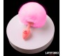Latetobed Bdsm Line Pink Silicone Anal Plug with Pompon Pink