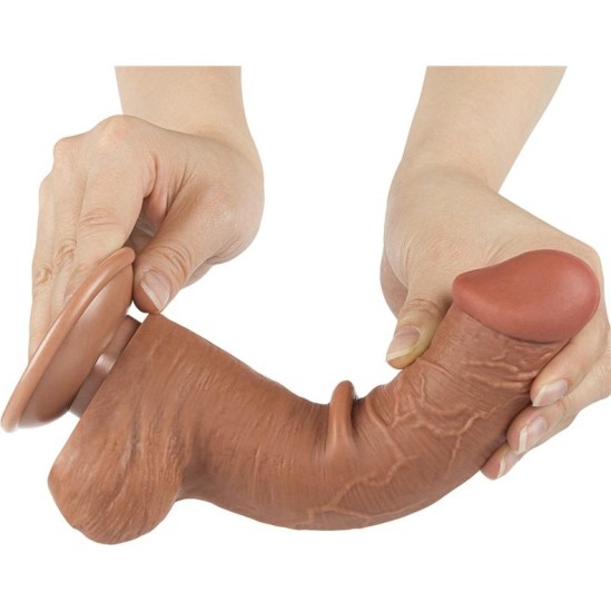 Lovetoy Dildo Sliding Skin 8 Brown