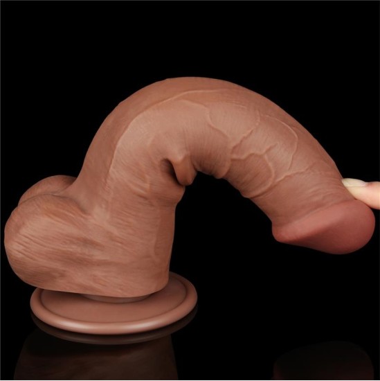 Lovetoy Dildo Sliding Skin 8 Brown