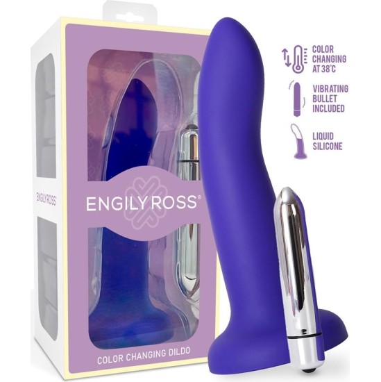 Dildox By Engily Ross Color-Changing Dildo Purple to Pink Size S 14 cm