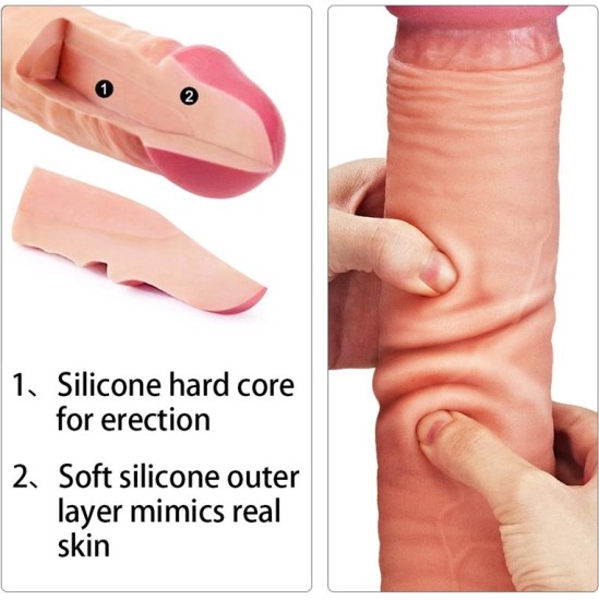 Lovetoy Dildo Nature 12 Dual Layer Flesh