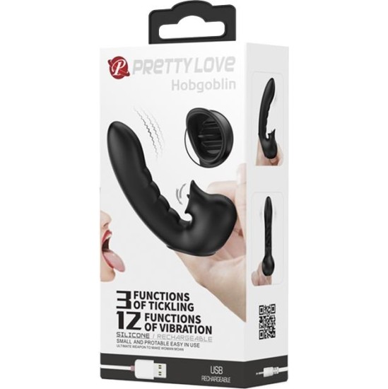 Prettylove Hobgoblin Finger Sleeve Vibration and Stimulating Tongue