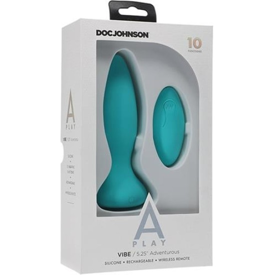 A-Play Vibrating Butt Plug Vibe Adventurous Turquoise